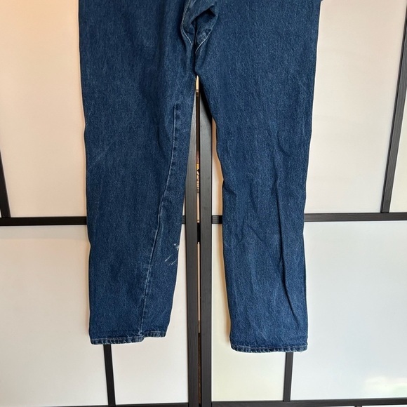 Wrangler Riggs Workwear Jeans Measures 32x32 Blue Denim Hammer Loop. Stain - Picture 3 of 16